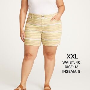 Versona | Multicolor Striped Stretch Shorts XXL